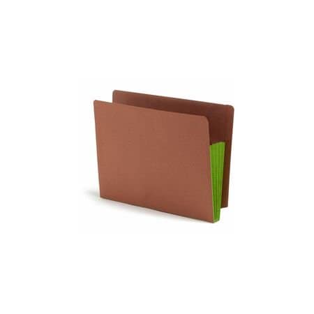 Smead Pocket Folder, End Tab, 3.5", Green, 10PK 73680