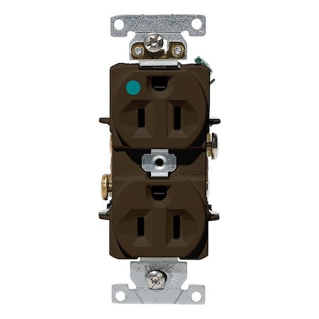 Leviton Dup HG 15A 125V Self-Gr Brn C8200