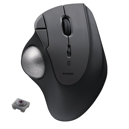 Elecom IST Ergonomic Trackball, Bluetooth, Ruby Ball Bearing, Windows, Mac, iPadOS and Android M-IT10BRBK