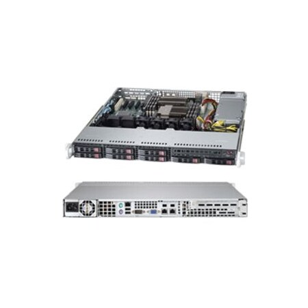 Supermicro SuperServer Dual LGA1356 600W 1U Rackmount Server BareboneSystem (Blk) SYS-1027B-MTF