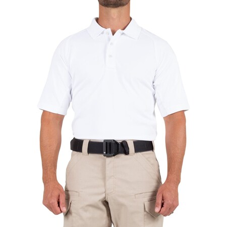 First Tactical PERFORMANCE POLO SHORT SLEEVE, 100% Polyester, Button, 1 Pocket(s), White, 3XL 112509