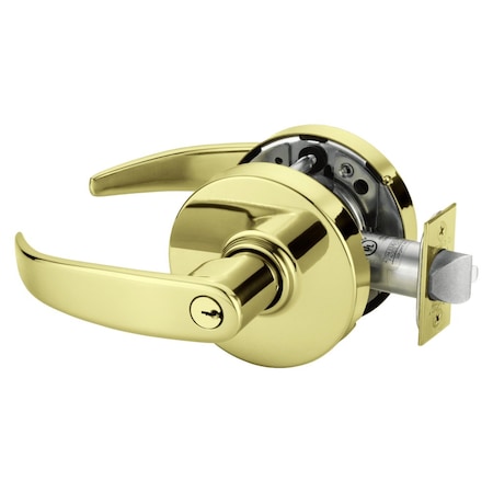 Sargent Grade 1 Storeroom/Closet Cylindrical Lock, P Lever, L Rose, Conventional Cylinder, Bright Brass Fin 10XG04 LP 03