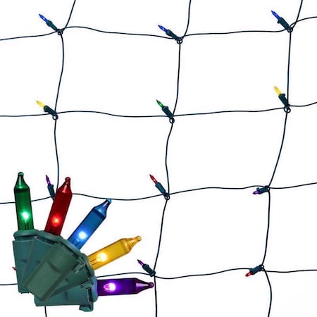 Celebrations Classic LED T5 Multicolored 100 ct Net Christmas Lights 4 ft. RNT100MUA