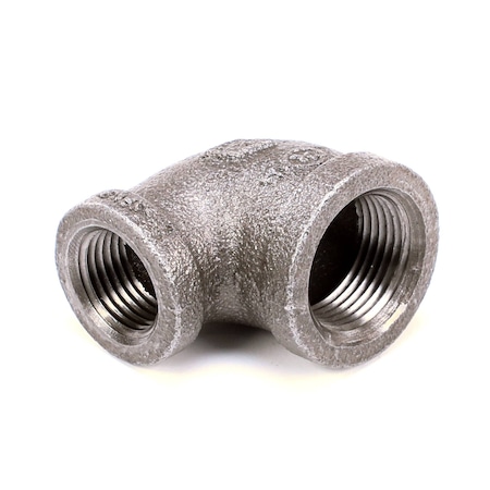 Pitco Elbow, 90 Degree, 3/4in x 1/2in Inside NPT, Black Iron PP10485