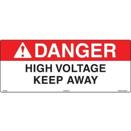 Panduit High Voltage Sign, 4in Height, 10in Width, Polyester PPS0410D79-NEC