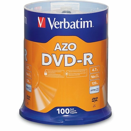 Verbatim DVD-R 4.7GB 16X Branded Surface 100pk 95102