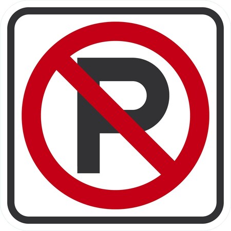 R83A No Parking 12x18 Diamond Grade White
