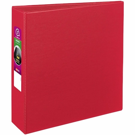 Avery Dennison Avery Durable Binder with Slant Rings, Vinyl, 11 x 8 1/2, 3", Red 27204