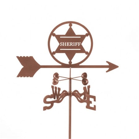 Ez Vane Sheriff 6 Point Badge Weathervane with Roof Mount EZ1711-RF