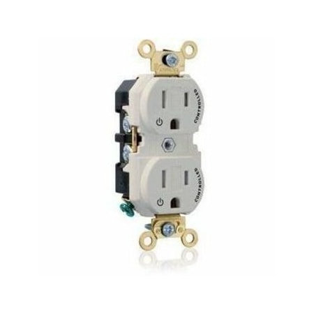 Leviton Extra Heavy Duty Controlled Duplex Receptacle 15 Amp, 125 Volt 5262-2PT