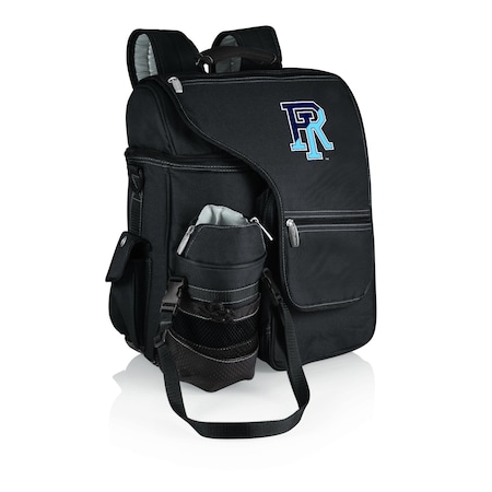 Picnic Time Family Of Brands NCAA Rhode Island Rams Turismo Backpack Cooler with Water Bottle CarrierBlack 641-00-175-934-0
