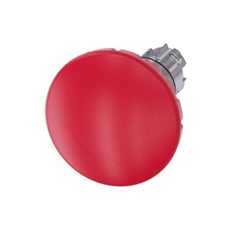 Siemens EMERGENCY STOP mushroom pushbutton, 22 mm, round, metal, shiny, red 3SU1050-1JB20-0AA0