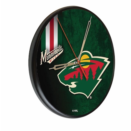 Holland Bar Stool Co Minnesota Wild 13" Solid Wood Clock WClkPBlk03MinWld