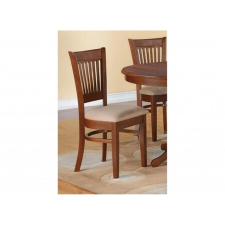 East West VC-ESP-C Vancouver Microfiber Upholstered Seat Chairs- Espresso, 2PK VAC-ESP-C