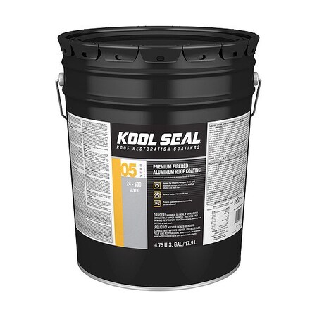 Kool Seal Fibered Aluminium Roof Coating, Silver KS0024600-20