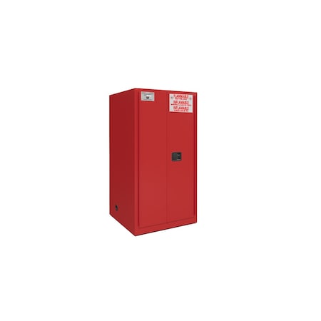 Fireking 60 Gal, Flammable Safety Cabinet, Mechanical-Close, Red SC60-MC-R