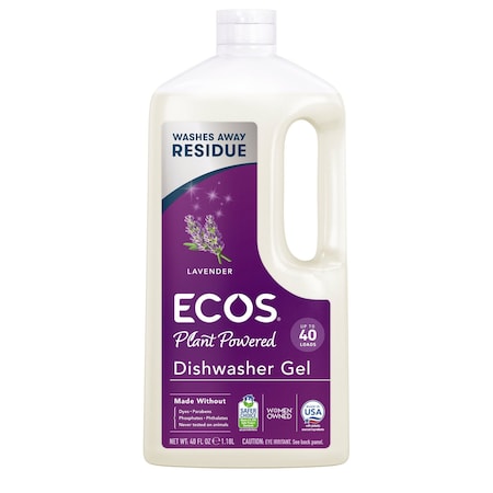 Ecos Auto Dishwasher Gel, Lavender, 40 oz., PK8 973008