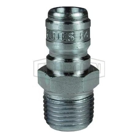 Dixon E Series Straight Through Hydraulic Interchange Coupler, 1/4 in x 1/4-18 Nominal, Quick-Connect x MN E2M2-S
