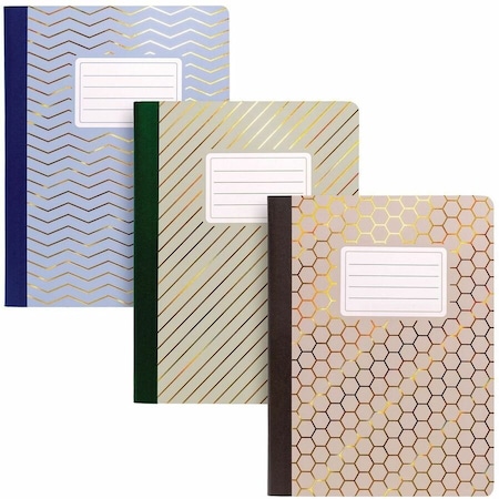 Pukka Pads Haze B5 Composition Book, 7in. x 10in., 3 Designs Per Set, 2PK 9976(AST)-HZE
