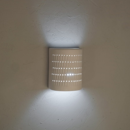 Luxury Lighting Zenia 10 in Tall Ceramic Outdoor Wall Light, Paintable White Bisque Finish, 2PK (2) 101-01-W-ud-7