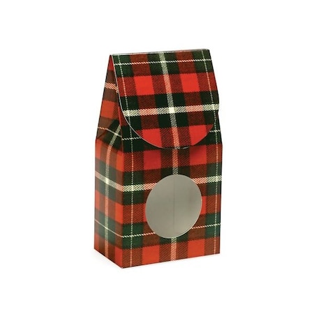 Nashville Wraps Christmas Plaid Gourmet Window Box, Small 3.5x1.75x6.5, 6PK GWCP