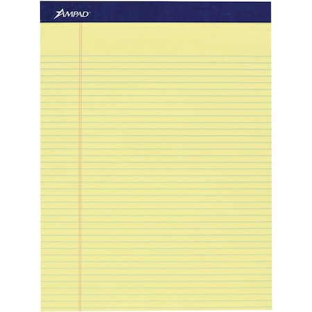 Tops Products TOP 8.5 x 11 in. Legal Ruled Pad; Canary - 50 Sheets - 4 Pads Per Pack 20215