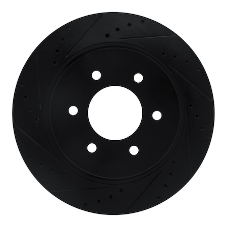 Dynamic Friction Co DFC Brake Rotor - Drilled and Slotted - Black 633-67108L
