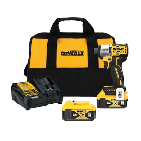Dewalt Impact Driver Kit, 3400 RPM, 20 V DC DCF845P2