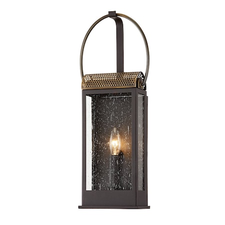 Troy Lighting Holmes 1 Light Wall Sconce 7.75 In. Holmes Bronze/Brass B7421-HZ/BR