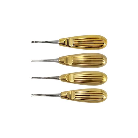 Jorgensen Laboratories Dental Elevator with NOTChed"V", Tip, 4PK J0899S