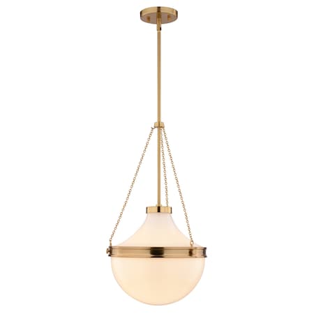 Vaxcel Lincoln 1-Light Pendant, Brass P0448