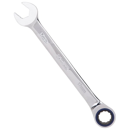 Vulcan Combination Wrench, Metric, 17 mm Head, Chrome Vanadium Steel, Polished Mirror PG17MM