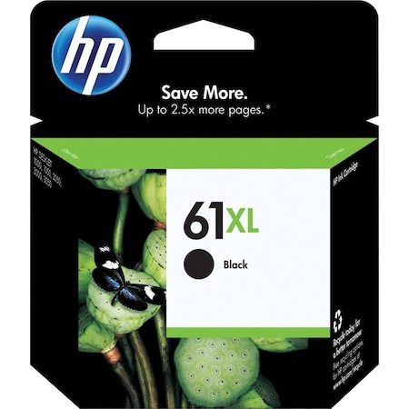 Hp High Yield Ink Cartridge, HP 61 XL, Black CH563WN#140