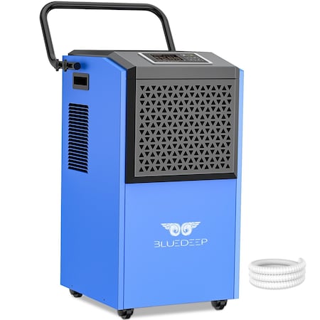 Edendirect 160 pt. 7,500 sq. ft. Commercial Dehumidifier for Basement in Blue, with Pump, Industrial Use ZRDK-DP601A