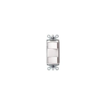 Leviton Decora Dual Rocker Combination Switch, 15 Amp, 120 Volt, Light Almond 1754-T