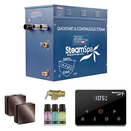 Steamspa Oasis Series 10.5KW Steam Bath Generator w/ Continuous Steam Plus Wireless Handheld Control in ORB OAWS1050OB