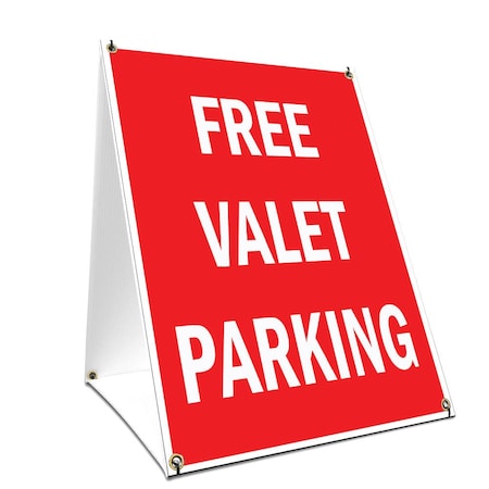 Signmission Free Valet Parking, 24 Inch x 18 Inch A-frame Yard Sign, Plastic Sign SBC-1824-Free Valet Parking