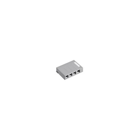 Leviton QuickPort Surface Mount Housing, 4-Port, Grey 41089-4GP