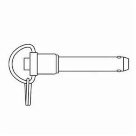 Huyett QR Pin, Ring Grip Handle, Passivated 17-4 PH SS, .25 Dia x 4 Usable L x 4.290 Shk L PLRS-0250-4000