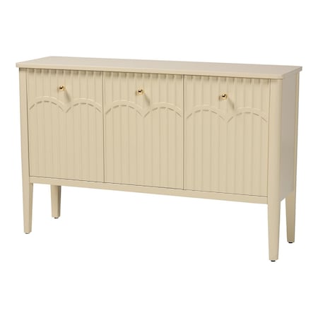 Bali & Pari Leeba Sideboard with Fluted Wood and Scalloped Molding 270-14793-ZORO