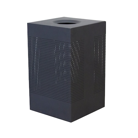 Witt Industries Large Square Black Receptacle CL40-BK