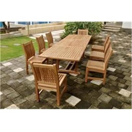 Anderson Teak Bahama Rectangular Extended Dining Table Set-79