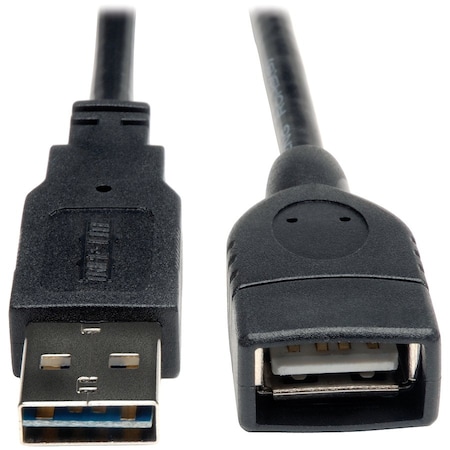 Tripp Lite Reversible USB Extension Cable, Blck, 10ft UR024-010