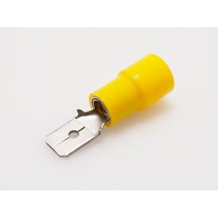 Nichifu Half-Insulated Disconnect Terminals, Male, AWG 12-10 TMEV 630855-M-YEL