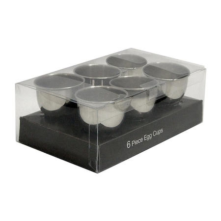 Nu Steel Egg Cup. Shiny, 6PK TG-SMW-504