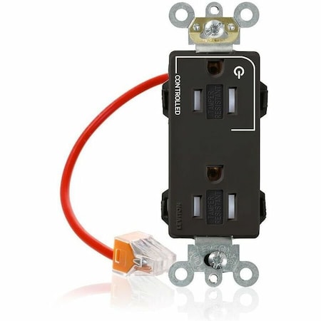 Leviton Straight Blade Receptacle, 5-15R, 15 A, 125V AC, Surface Mount, Self-Grounded MT162-1CE