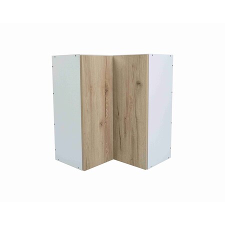 Cambridge Radiance 24in Wx12in Dx30in H Ready to Assemble Slab Corner Diagonal Kitchen Cabinet in Light Oak SA-WC2430-LO-KIT