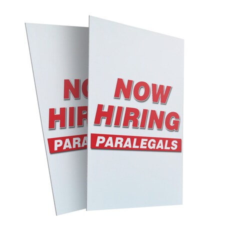 Signmission Paralegals, Plastic Signs Only 24 Inch x 36 Inch, Corrugated Plastic, 2PK CSB-2436-2PACK-PARALEGALS