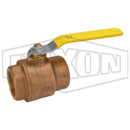 Dixon Ball Valve, 2 in Nominal, FNPT End Style, Bronze Body, Full Port, RPTFE Seat/Stem Packing Softgoods BBV200FP