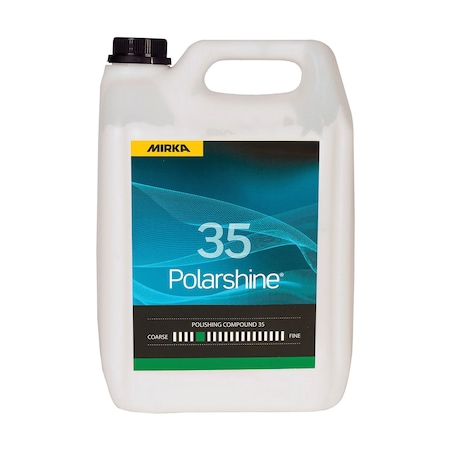 Mirka Abrasives Polarshine Polishing Compound, 5 Liter Can, White, Paste PC35-5L